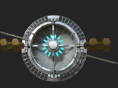 Space Station PBR-Gameready Low-poly 3D model