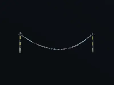 Parking Chain Low-poly 3D model