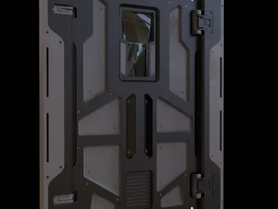 Futuristic Sci-Fi Doors Collection 3D model