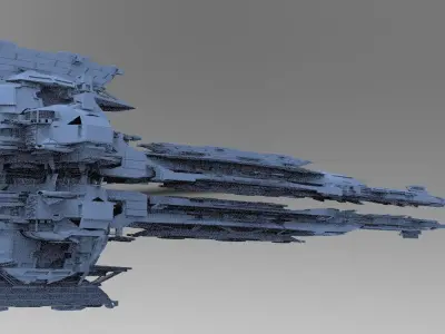 Sci-Fi Droid Prowler Ship 3D model