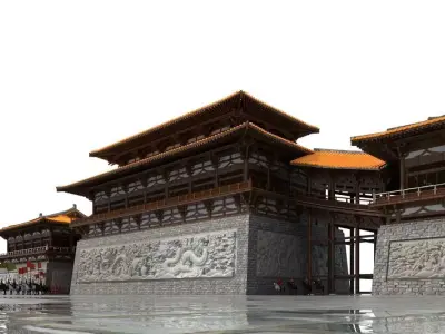 Ancient Chinese architecture 3D model