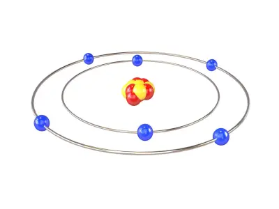Carbon Chemical Element v1 001 Low-poly 3D model