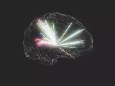 Brain Impulses Stylized Animation 3D model