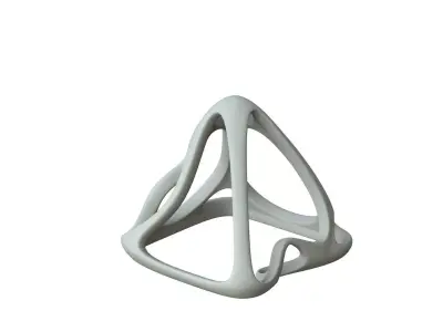 SciFi Cube Object No 59343 Low Poly Shape Low-poly 3D model