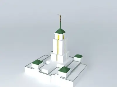 LDS. Templo Mormon, Cochabamba Bolivia  82nd. Operating Temple Free 3D model