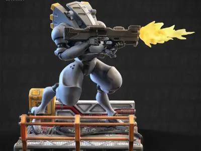 Robot Suit Type 303 Static SetB 100mm and 32mm 3D print model