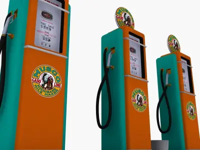 Gas Pump Musgo 3d model 3D model
