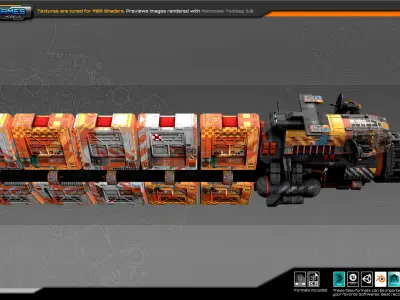 FEDERATION Freighter GB2 Low-poly 3D model