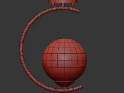SANTOP ceiling light in gold 3D model