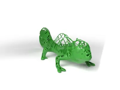 Chameleon Dust Voronoi Low-poly 3D model