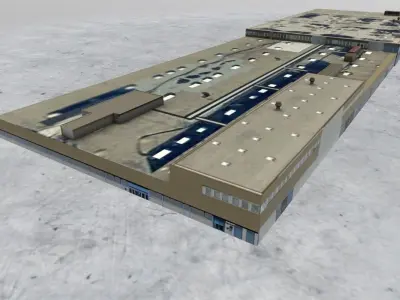 EDDF Airport Garage Low-poly 3D model