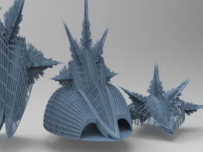 Scf fi Queens crown hall 3  designs  3D model