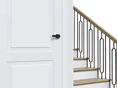 Neoclassical staircase 8 3D model