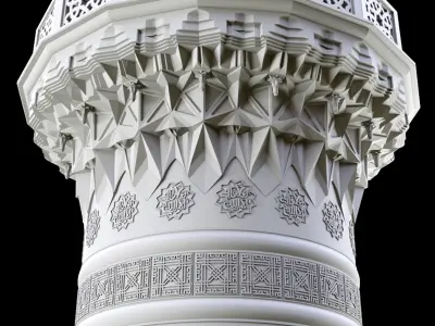 muqarnas islamic minaret 3D model