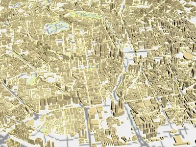 KunMing City urban planning maquett  building 3D Topography 3D model