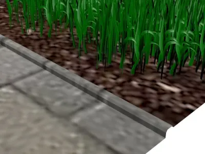 Walk Path With Grasses 3D model