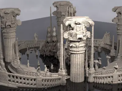 Corinth Pillar city  3D model
