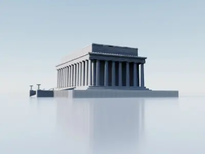 The Abraham Lincoln Memorial Low-poly 3D model