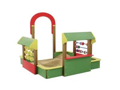 kids playground Low-poly 3D model