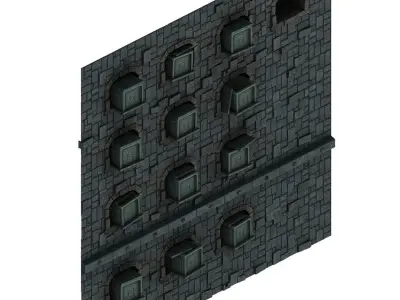 Game Underground - palace - walls 03 3D model