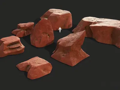 Mountain Rocks - 3D Models PBR Pack 03 Low-poly 3D model