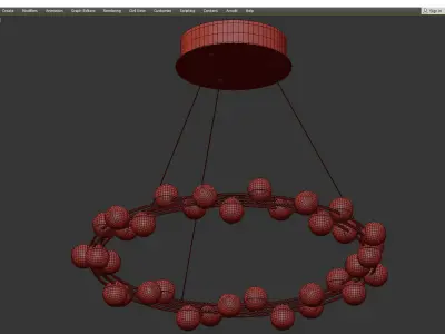 Hanging lamp Tessara Low-poly 3D model