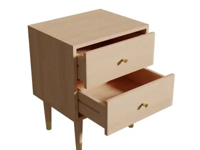 Ambrose Bedside Table Low-poly 3D model