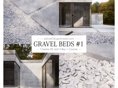 Adjustable Gravel beds for Cinema 4D V-Ray and Corona 3D model