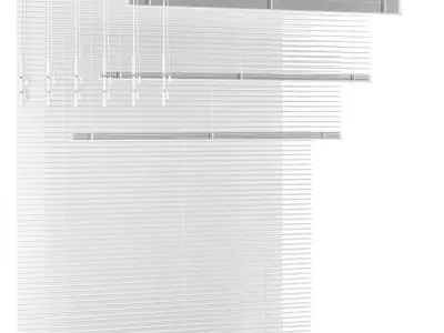Aluminum Venetian Blinds Bandalux set 02 3D model