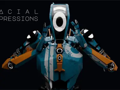 ROBOT CHARACTER  Low-poly 3D model