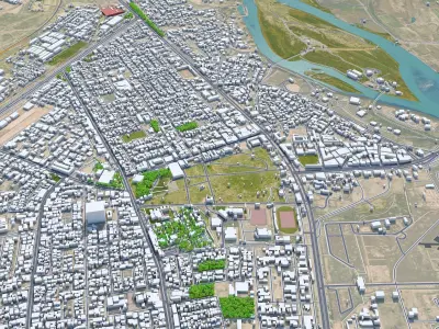Tikrit City Iraq  Low-poly 3D model