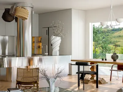     villa interior scenes 3D model purchase