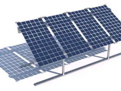 Bifacial solar panels - Static 3D model