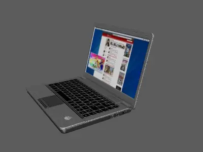 Laptop Computer - gmae ready free model Free low-poly 3D model