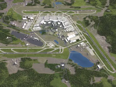 Stockholm Arlanda Airport Low-poly 3D model