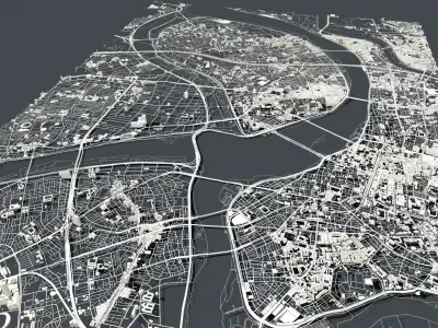 Cityscape Taipei Taiwan 3D model