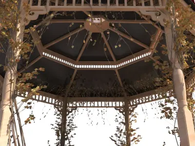 Gazebo with Ivy 3D model