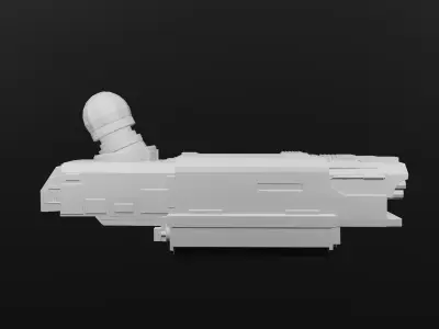 Warhound Bolter High Detail Sci Fi Weapon 3D Model  STL 3D print model