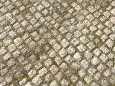 Cobblestone Road 10 PBR Texture