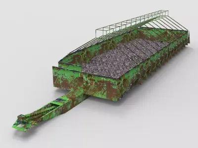 Coal warehouse Coke storage  3D model
