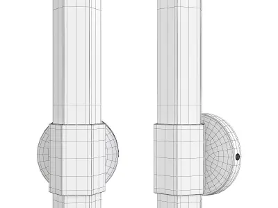 CONTEMPORARY HEXAGON BATH SCONCE Low-poly 3D model