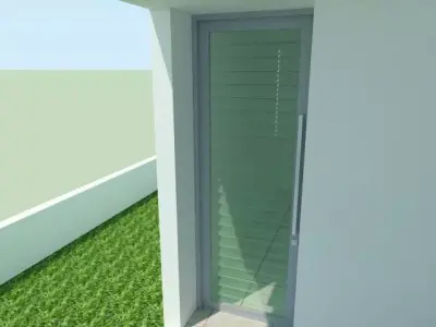 Glass Louvered Door 3D model