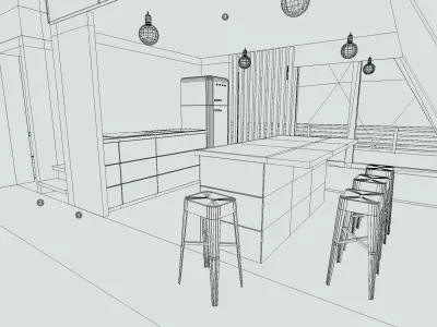 VR cabin in a forest 2023 Low-poly 3D model