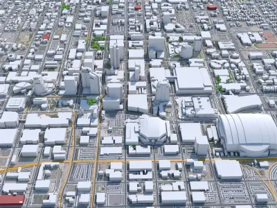 Phoenix Downtown Arizona USA Low-poly 3D model