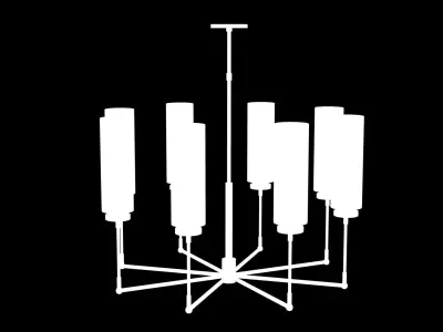 Thomas O Brien Ziyi Large Chandelier Low-poly 3D model