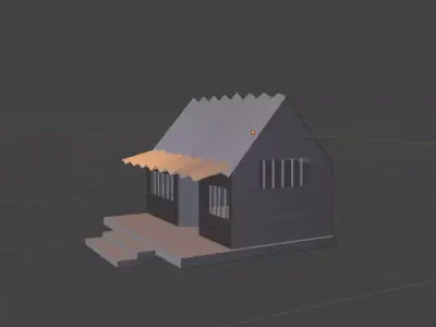 South Asian Village Type House Low-poly 3D model