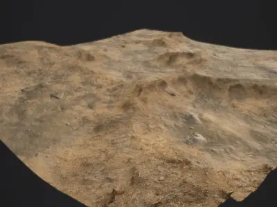 PBR Detailed DESERT Valley Landscape Low-poly 3D model