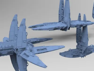 Wraith Interceptor architecture 4 designs 3D model