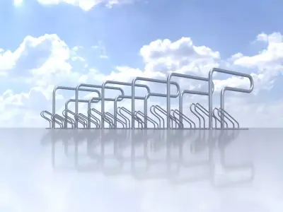 Bicycle Lean-to Parker Version 2 Low-poly 3D model