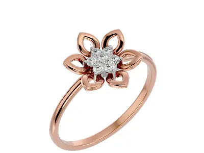 Light Minimalist Diamond Ring 3D print model 42